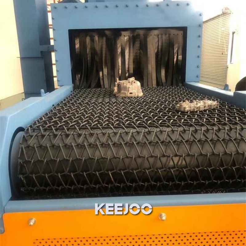 Metal Sheet Wire Mesh Belt Shot Blasting Machine 4*120kg/min
