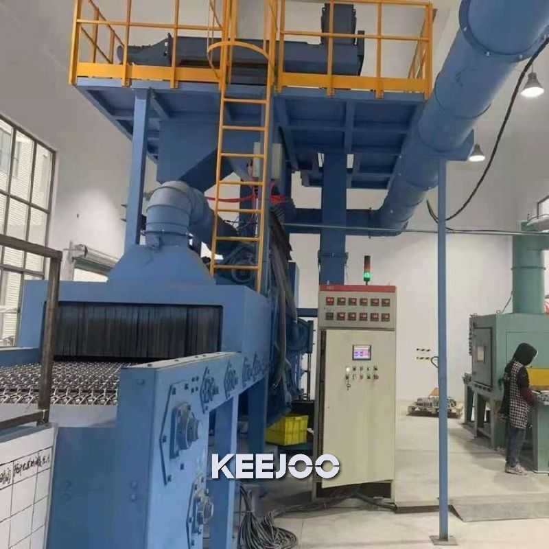 0.5m/min Auto Blasting Machine Sheet Metal Parts Frying Pots Soup Pots Cleaning
