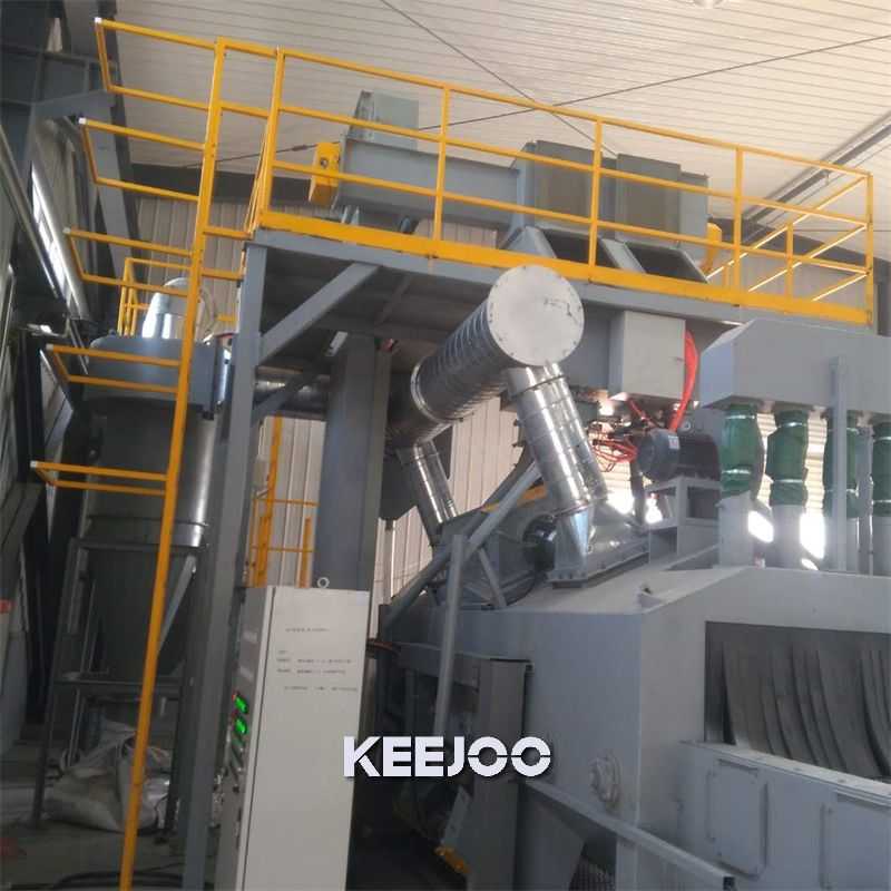4m/min Wire Mesh Shot Blasting Machine Aluminum Pot Cleaning