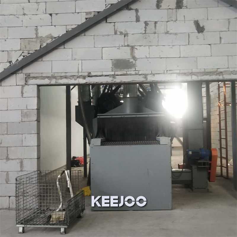 4m/min Wire Mesh Shot Blasting Machine Aluminum Pot Cleaning