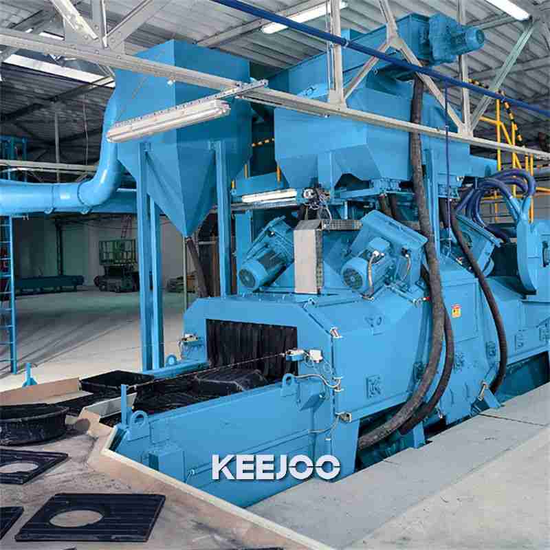 0.5m/Min Wire Mesh Shot Blasting Machine Alumnium Parts Cleaning