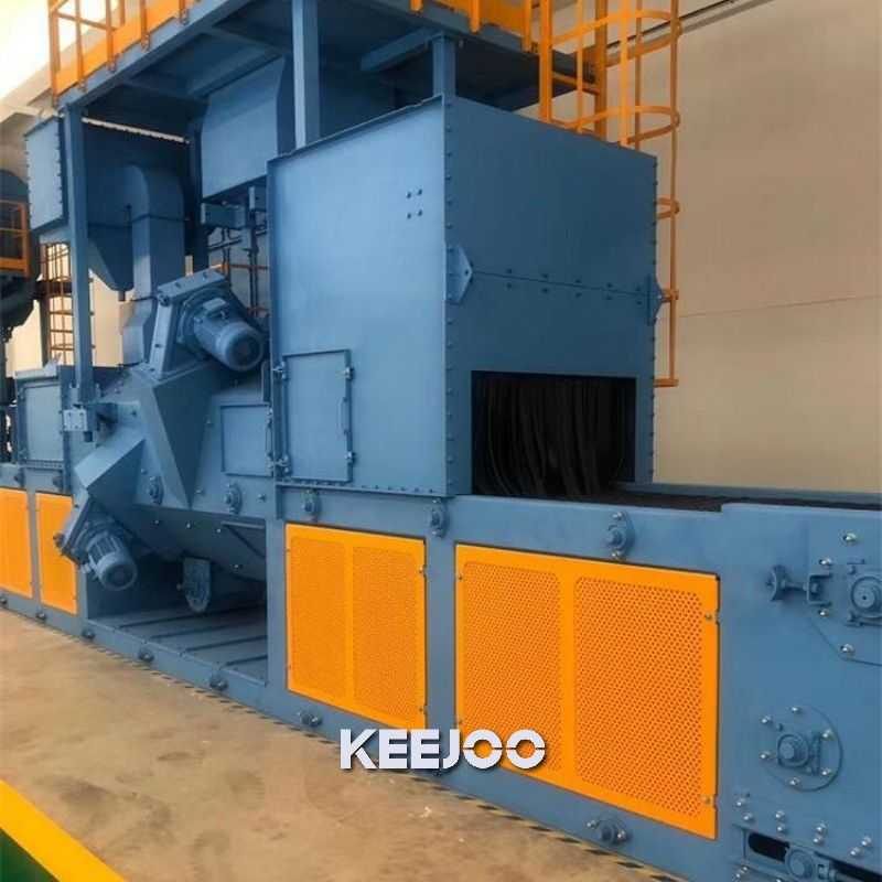 120CM Conveyor Wire Mesh Shot Blasting Machine For Aluminum Pot Cookware