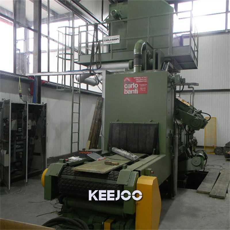 Customized Wire Mesh Belt Shot Blasting Machine With 2-6mm Mesh Electricity Power Source