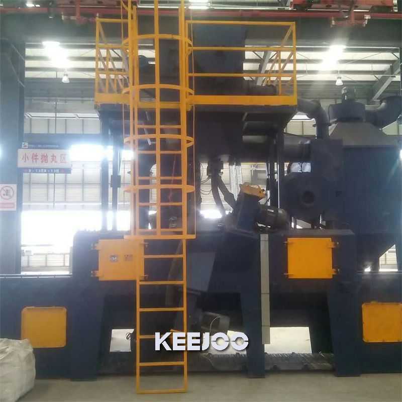 Customized Wire Mesh Belt Shot Blasting Machine With 2-6mm Mesh Electricity Power Source