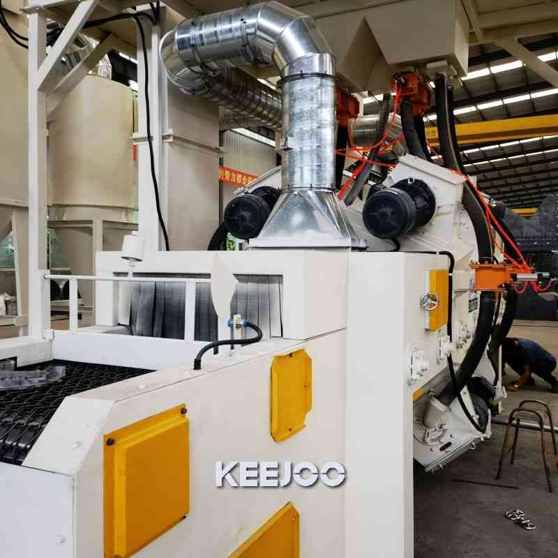Mesh Belt Passing Shot Blasting Machine For Aluminium Profile Cleaning