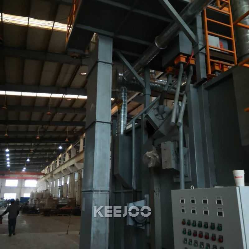 Surface Treatment Catenary Shot Blasting Machine 7 Blastwheels