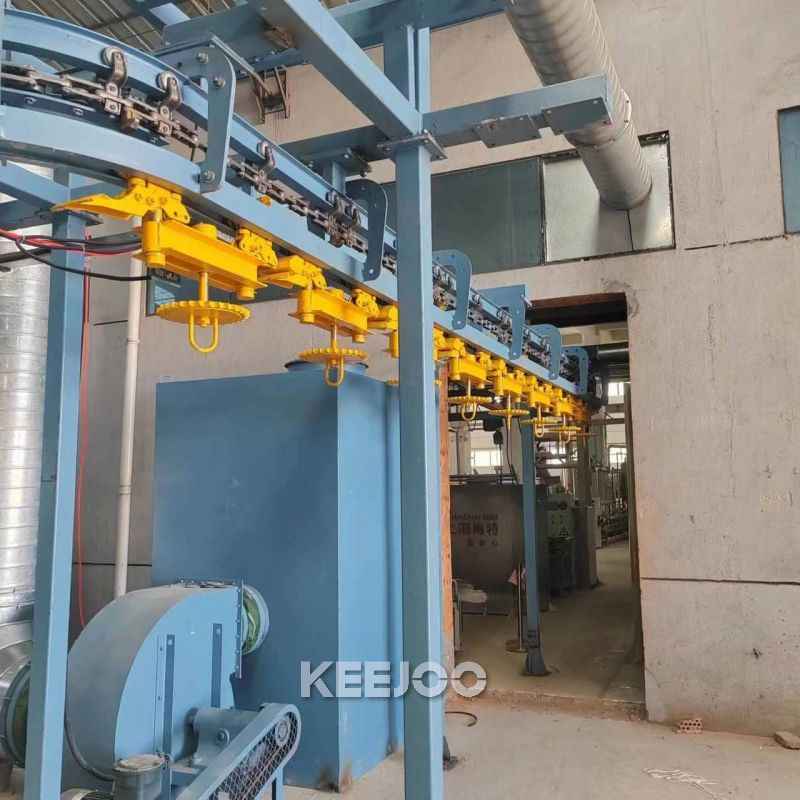 Lpg Gas Cylinder 5m/Min Industrial Shot Blaster Chain Changing Type