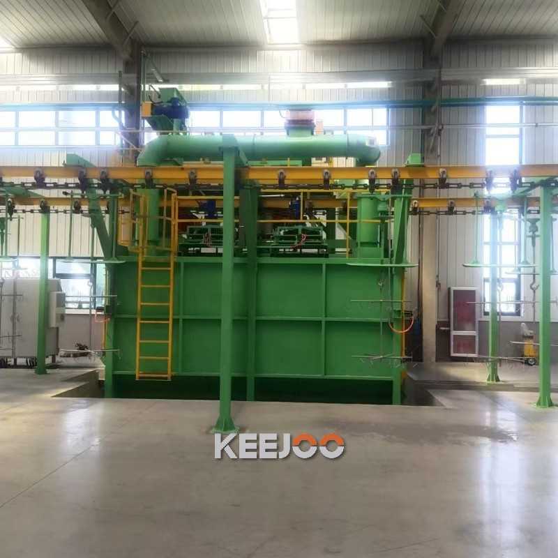 Anchor Chain Type ISO9001 Catenary Shot Blasting Machine For Casting Parts
