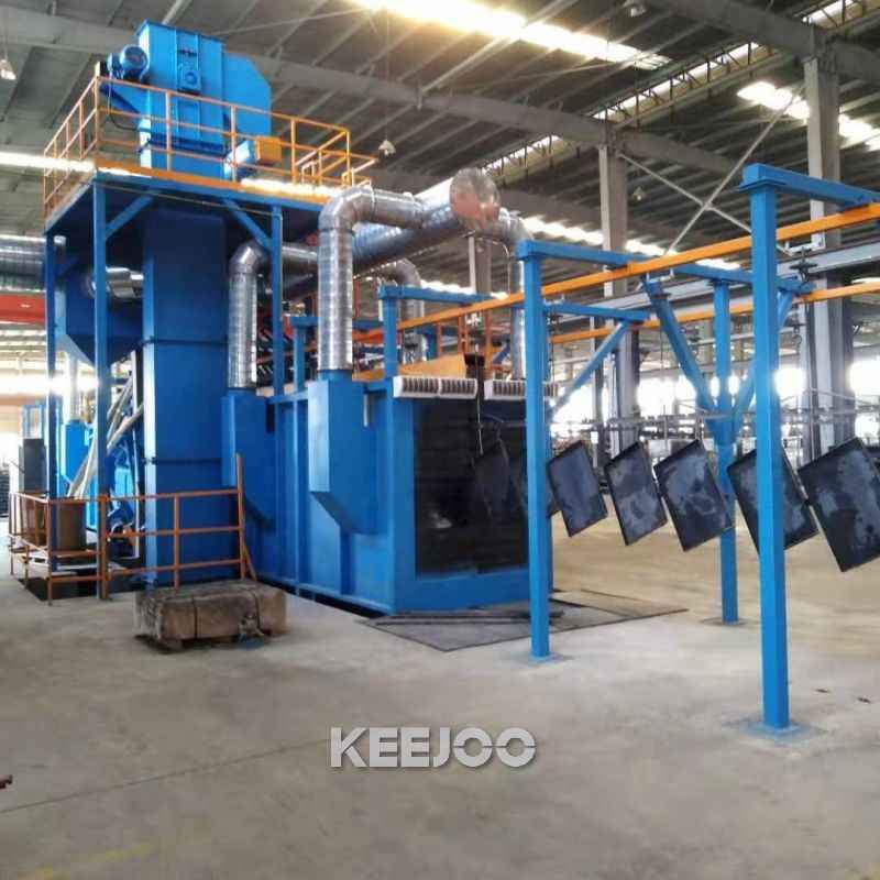 Sa3.0 Hanging Chain Catenary Shot Blasting Machine For Gas Pipe Polishing
