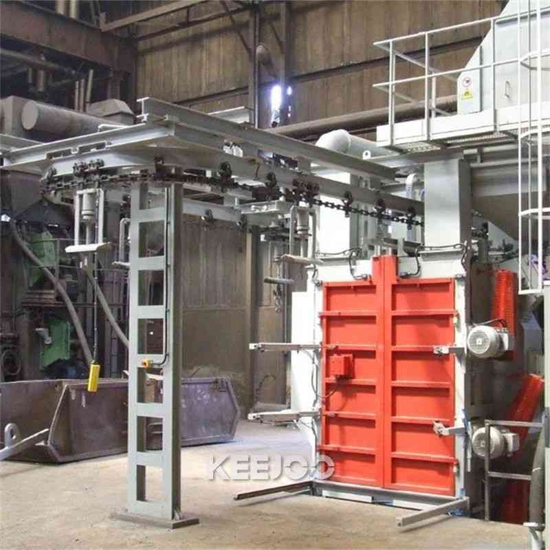 Sa2.5 Hanging Chain Catenary Shot Blasting Equipment For Brakes Cleaning