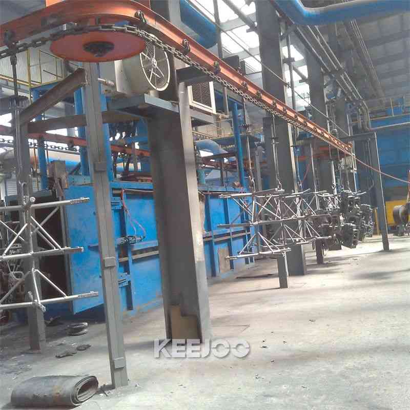 Overhead Rail Anchor Chain Shot Blasting Machine With PLC Control