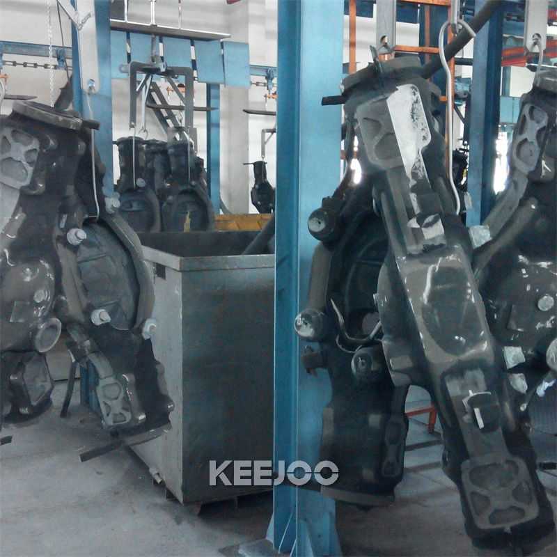 Chain Assembly Overhead Rail Type Shot Blasting Machine Cleaning Motorcycle