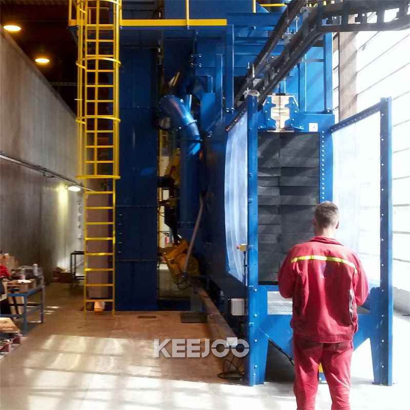 Forging Parts Cleaning Catenary Shot Blasting Machine For Steel Shovel