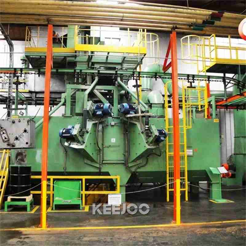 High Shot Blasting Capacity Catenary Shot Blasting Machine For Continuous Blasting