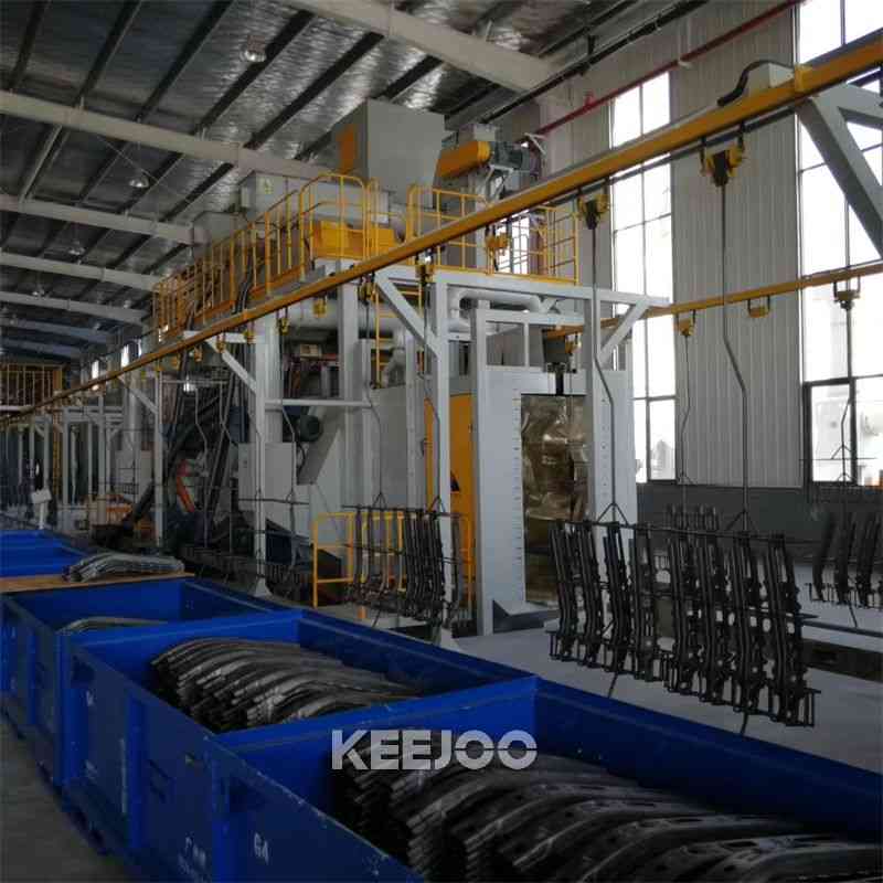 High Performance Catenary Shot Blasting Machine For Deburrin