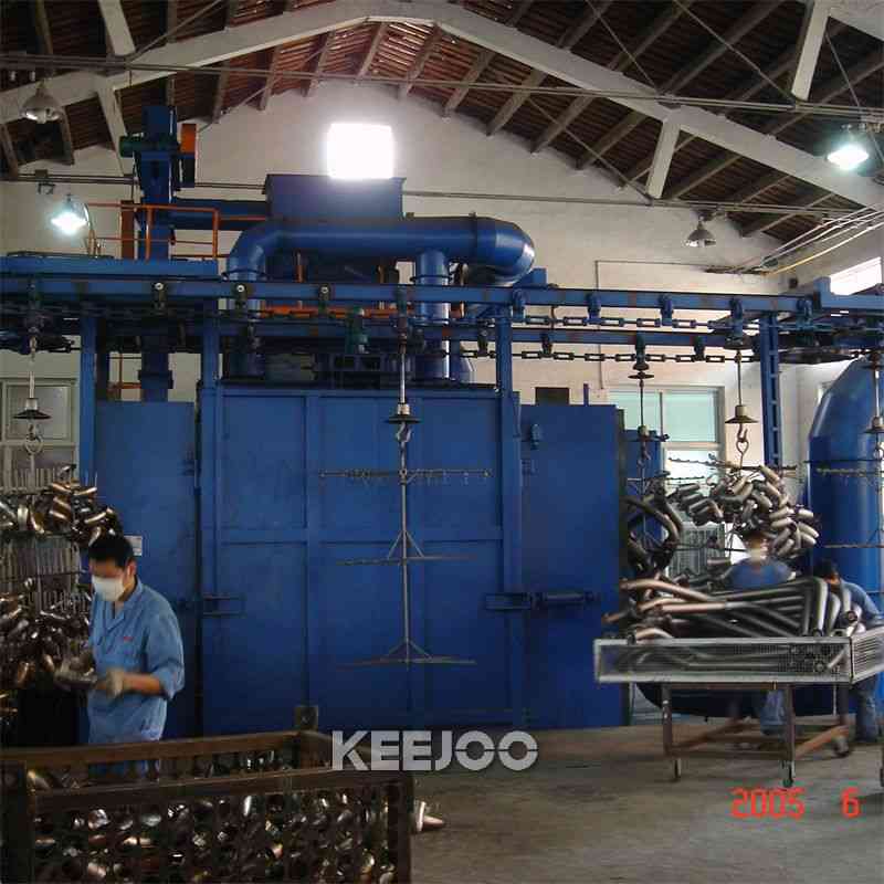 Sa2.5 Hanging Chain Shot Blasting Equipment 7.5kw For Brakes
