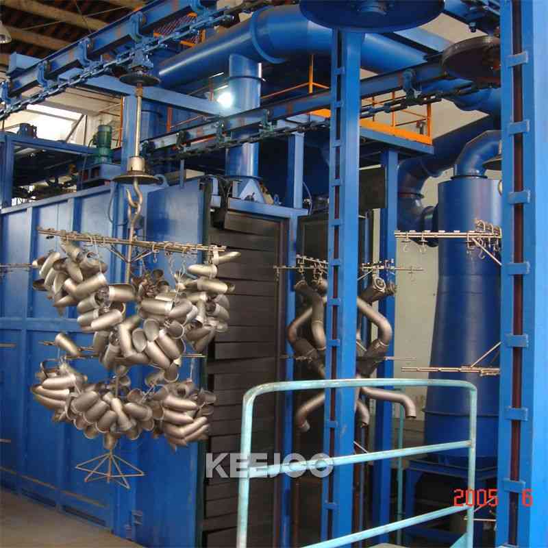 Sa2.5 Hanging Chain Shot Blasting Equipment 7.5kw For Brakes Cleaning