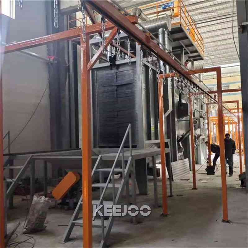 Environmental Suspension Hook Shot Blasting Machine For Lpg Cylinder