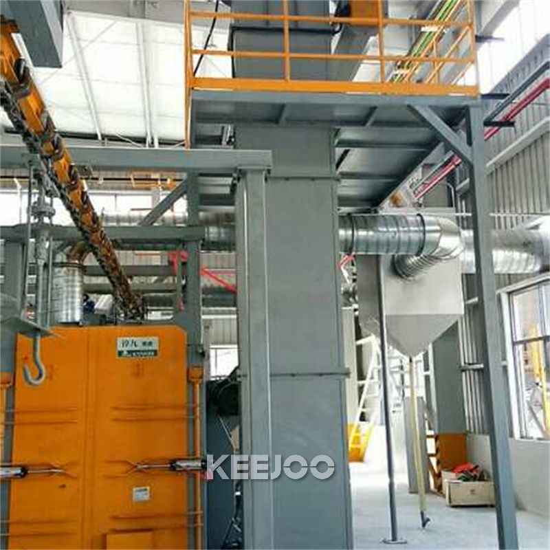 Sa2.5 Hanging Chain Shot Blasting Equipment For Brakes Cleaning