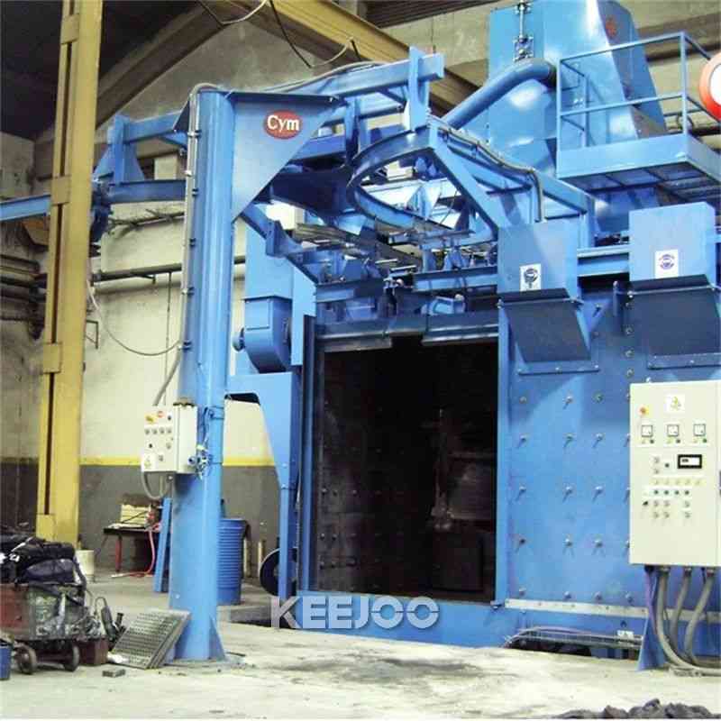 Monorail Catenary Shot Blasting Machine Car Rims Wheels Cleaning