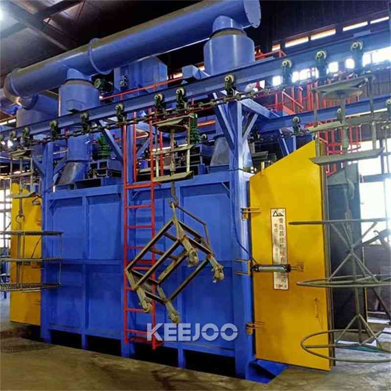 Suspension TUV Catenary Shot Blasting Machine Agricultural Machinery Parts Cleaning