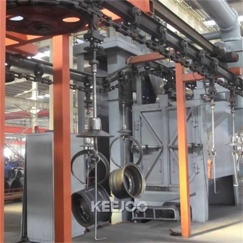 2500*2000mm Catenary Shot Blasting Machine Forging Parts Surface Treatment
