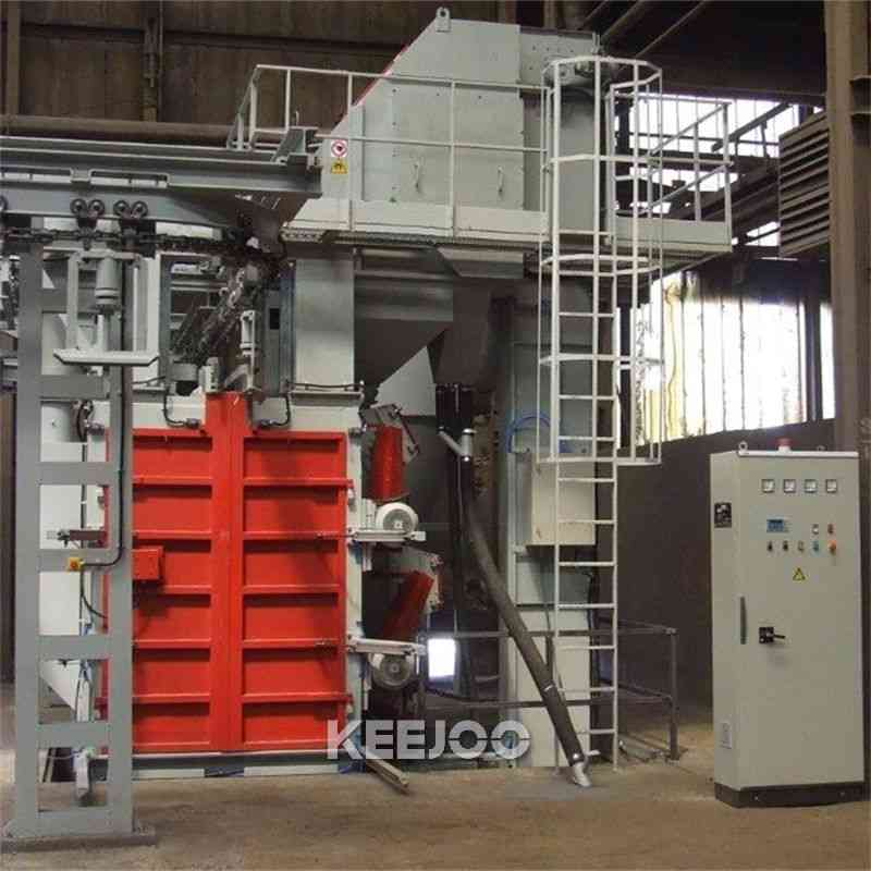Pass Through Industrial Shot Blaster Castings Surface Treatment