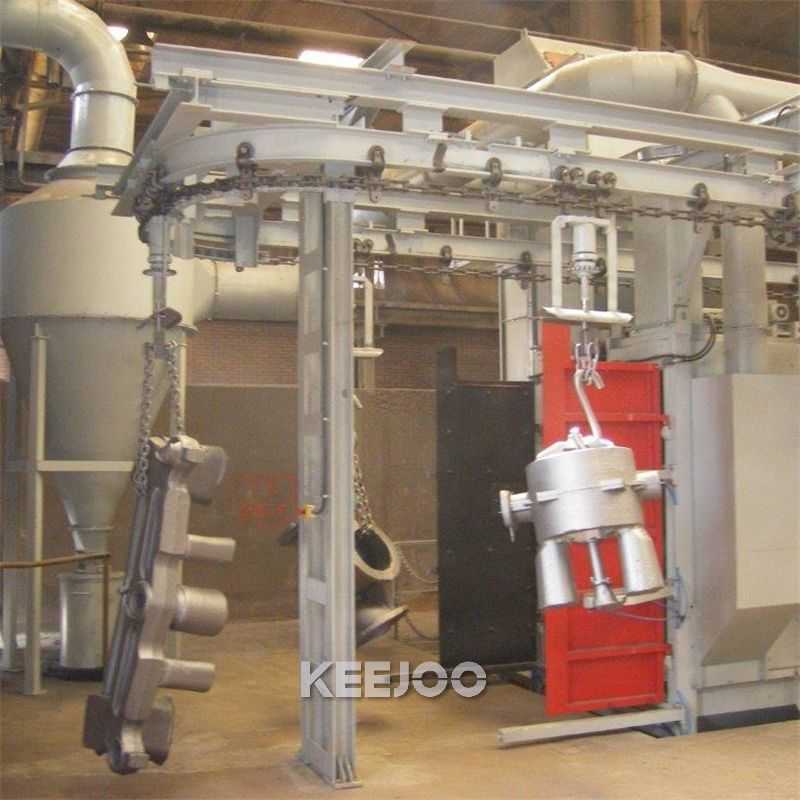 Pass Through Industrial Shot Blaster Castings Surface Treatment