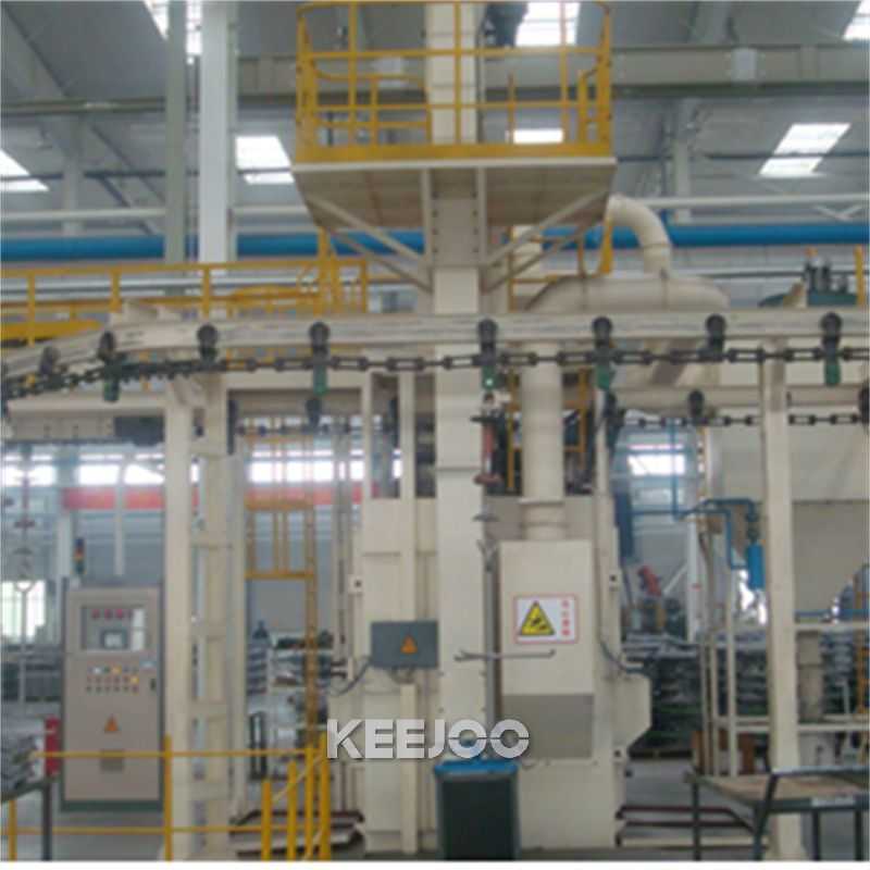Overhead Rail Trolley Hanging Chain Short Blast Machine H400 180ZL