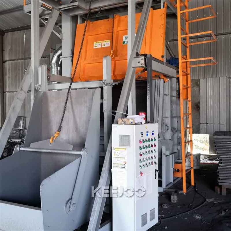 2T/Hr Tumblast Shot Blasting Machine Castings And Forgings Desanding