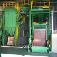 Sa 2.5 Rubber Belt Tumble Blast Machine For Castings Forgings Stamping Parts