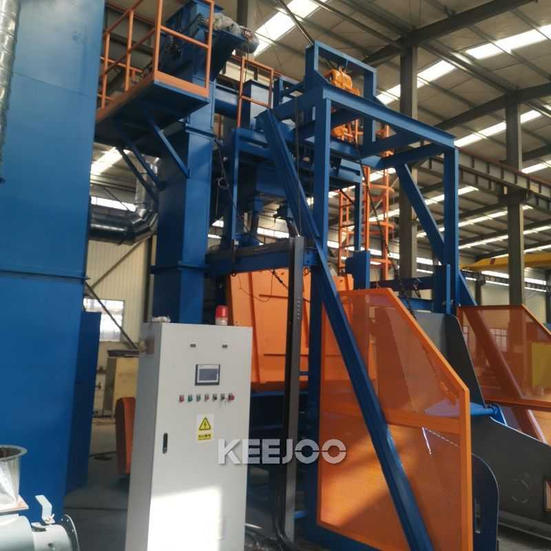 Metal Parts Cleaning Rubber Belt Shot Blasting Machine 7.5kw 380V
