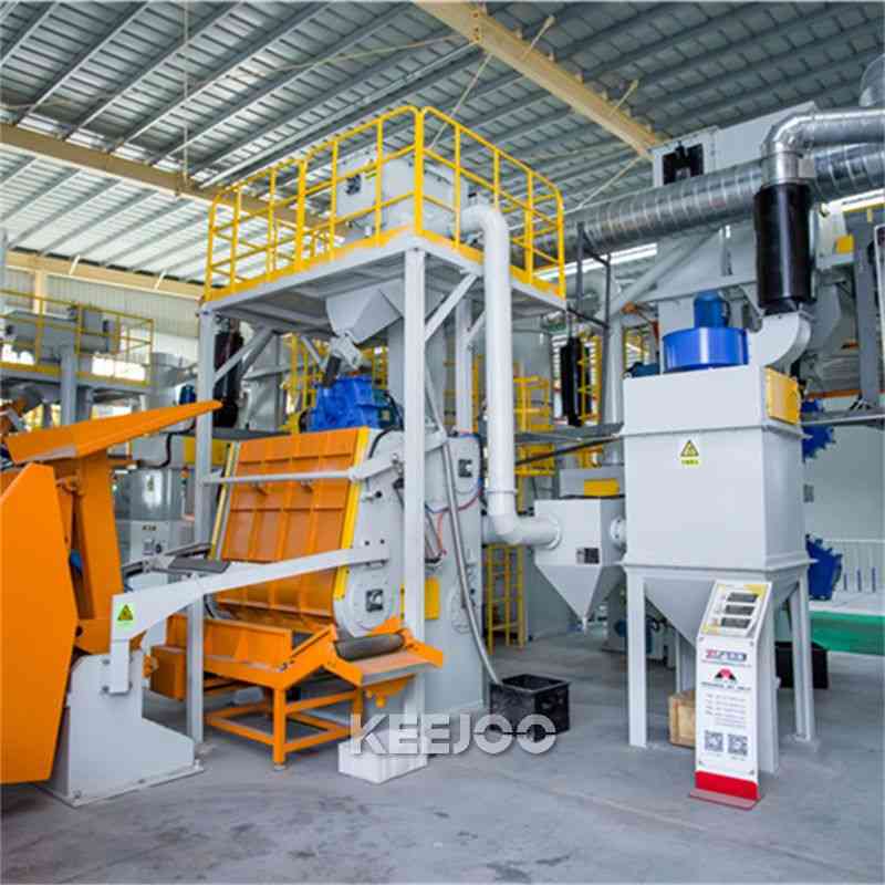 Screw Shaft Belt Shot Blasting Equipment Pneumatic 15Gn