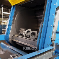 2t/H Tumblast Shot Blasting Machine Multi Workpiece Mixed Cl