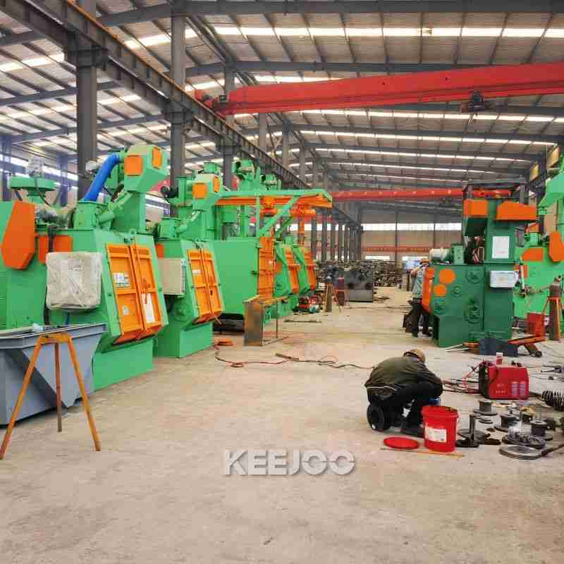 Tumble Belt Shot Blasting Machine Auto Sand Blasting Rust Removing Rubber Drum