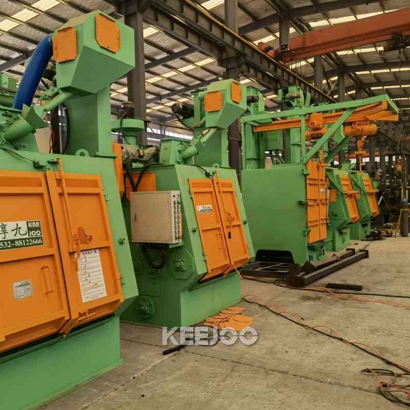 Tumble Belt Shot Blasting Machine Auto Sand Blasting Rust Removing Rubber Drum