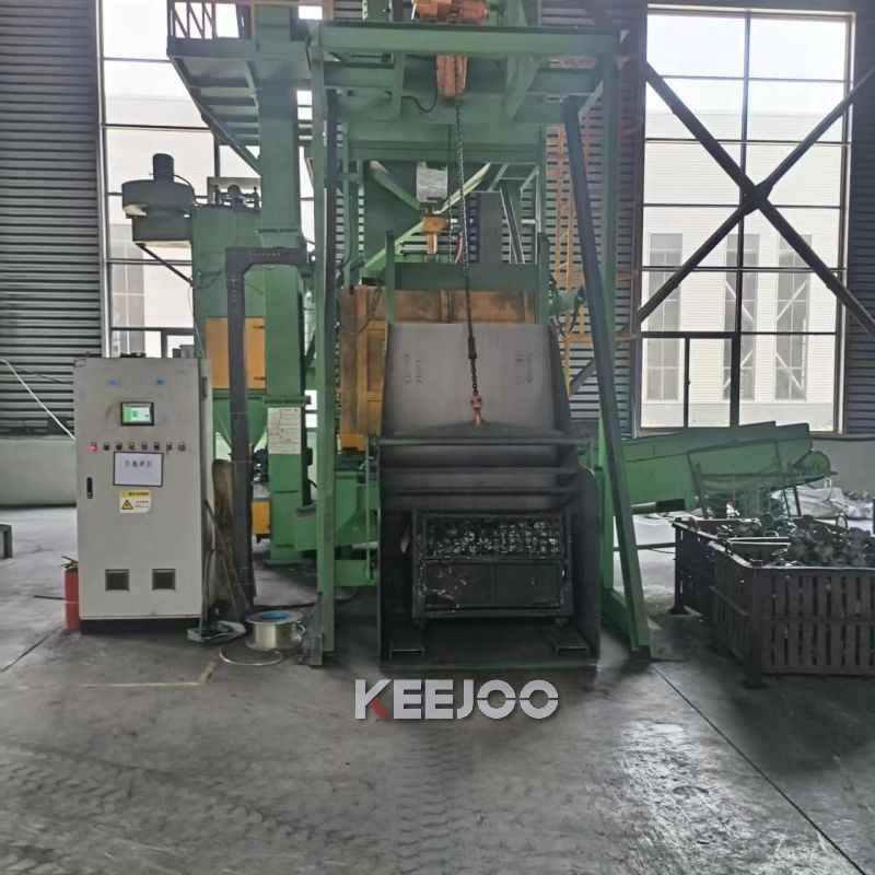 Steel Belt Shot Blasting Machine For Metal Partsnut Valve Cleaning