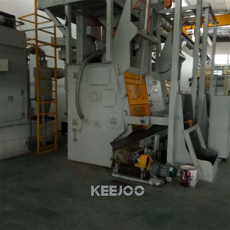 5T/Hr Steel Crawler Tumblast Shot Blasting Equipment Brass Water Tap