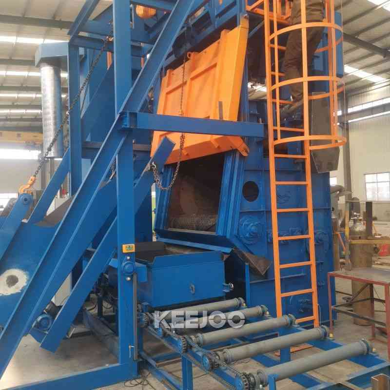 Steel Belt Shot Blasting Machine For Metal Partsnut Valve Cleaning