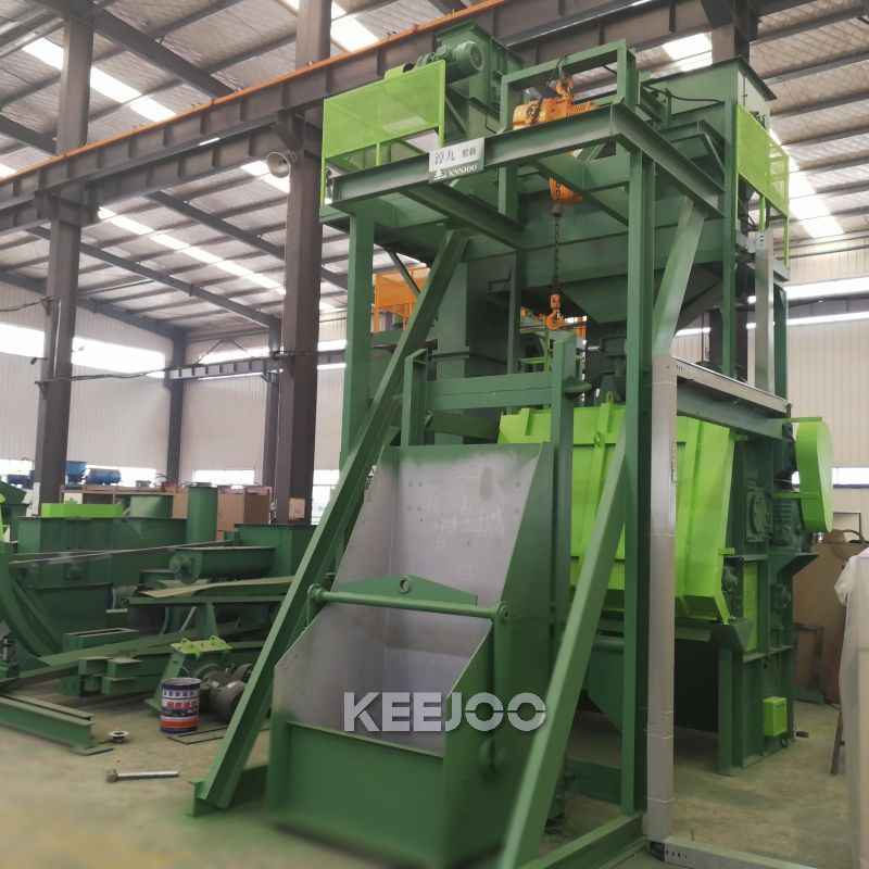 Cleaning Chamber Size 1000*1000mm Tumble Shot Blasting Machine For Steel