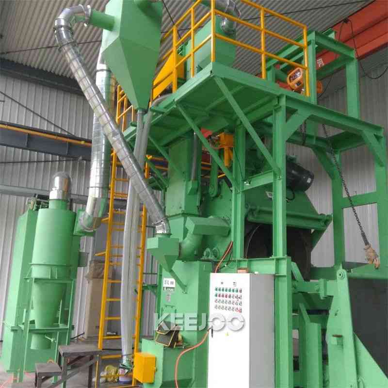 Blast Wheel Tilt Drum Shot Blasting Equipment For Casting Forging Parts Cleaning