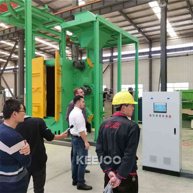 Steel Grit Sa2.5 Rolling Drum Type Shot Blasting Machine With Dust Collector