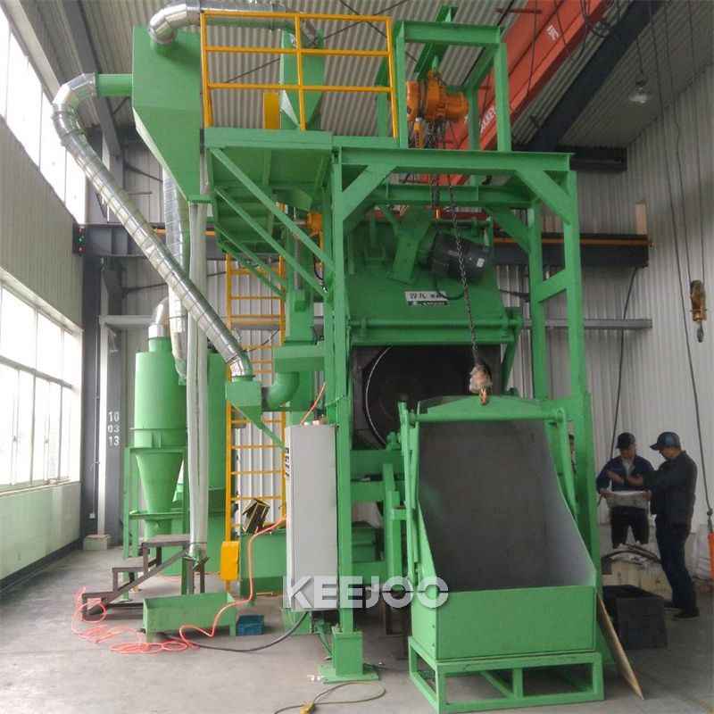 Auto Feeding System Drum Type Shot Blasting Machine Forged Parts Cleaning