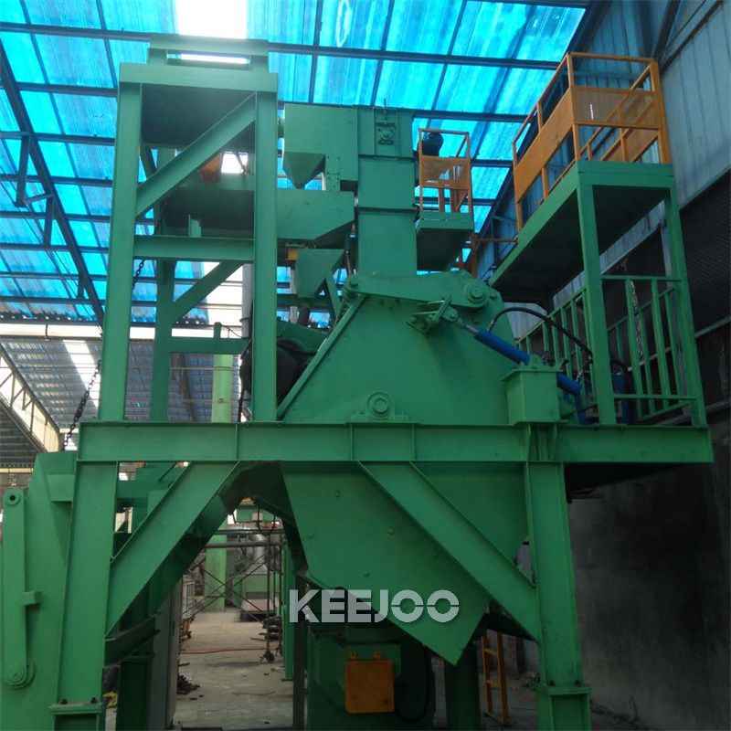 Auto Feeding System Drum Type Shot Blasting Machine Forged Parts Cleaning