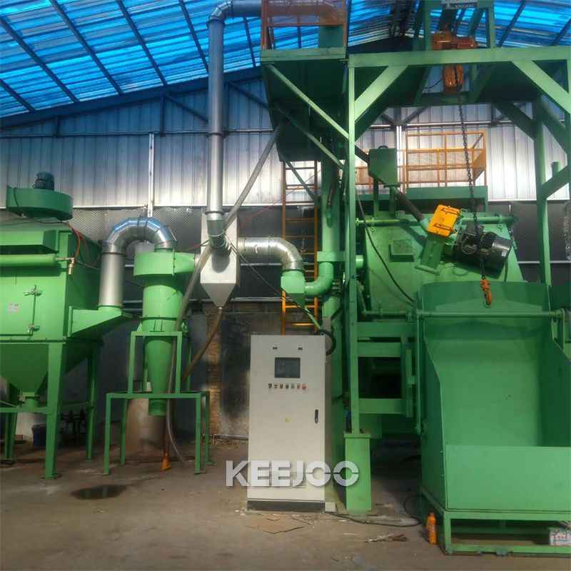 Blast Wheel 1200kg/drum Drum Auto Blasting Machine Forgings Surface Cleaning