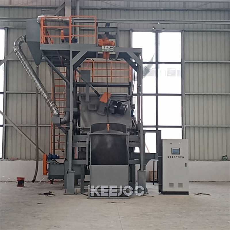 Forging Parts Cleaning Tilting Drum 440V Auto Blasting Machine