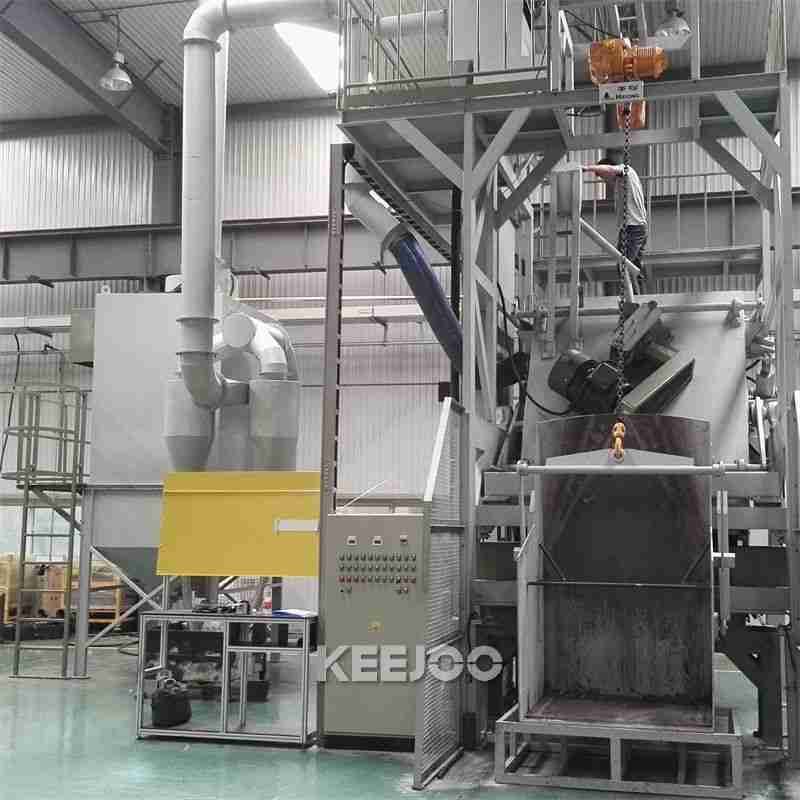 Industrial Shot Cleaning Machine With 1500kg Machine Weight And 7.5kw*1 Motor Power