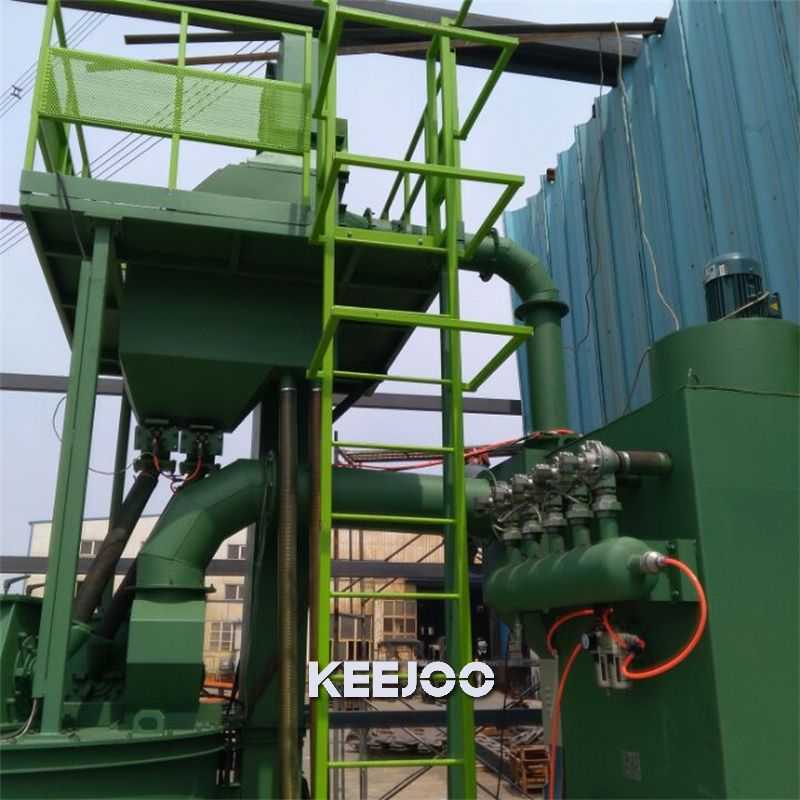 Direct Coupling Sa2.5 Turntable Shot Blasting Machine Casting Forging Parts Cleaning