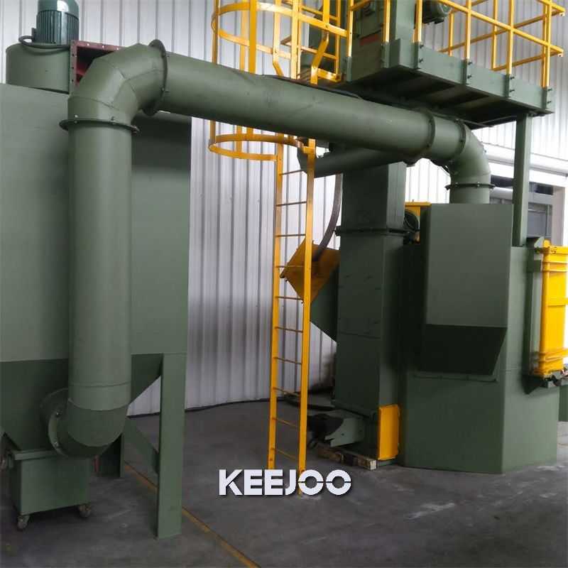 Load 400kg Turntable Shot Peening Machine Casting Parts Cleaning