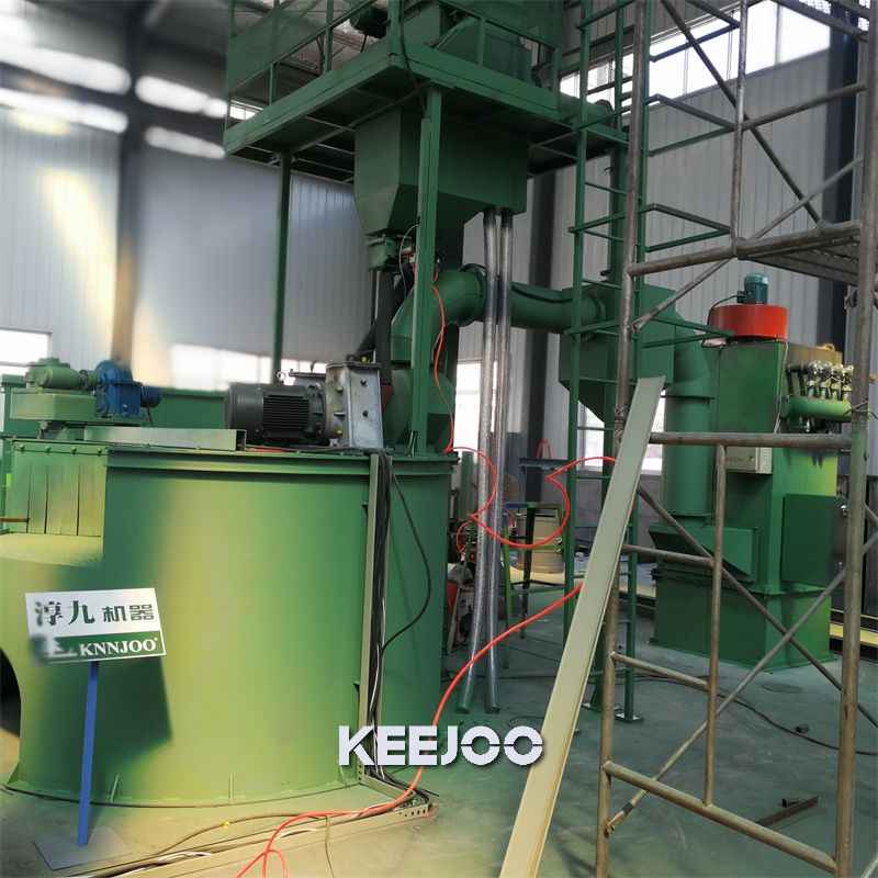600*250*250mm Turntable Shot Blasting Machine Dust Removing Machine
